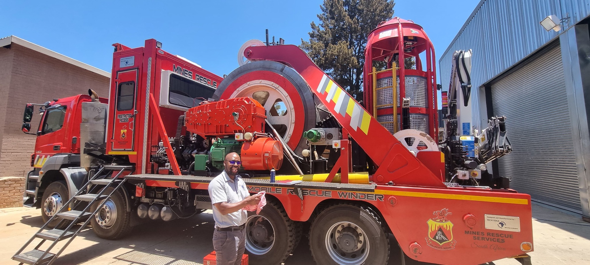 Mine-rescue truck winch upgrade